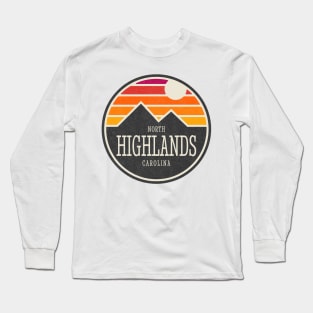 Visiting NC Mountain Cities Highlands, NC Sunset Long Sleeve T-Shirt